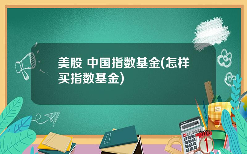 美股 中国指数基金(怎样买指数基金)